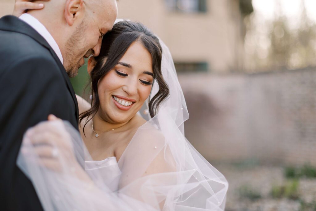 Bride and groom portrait at Basil Place