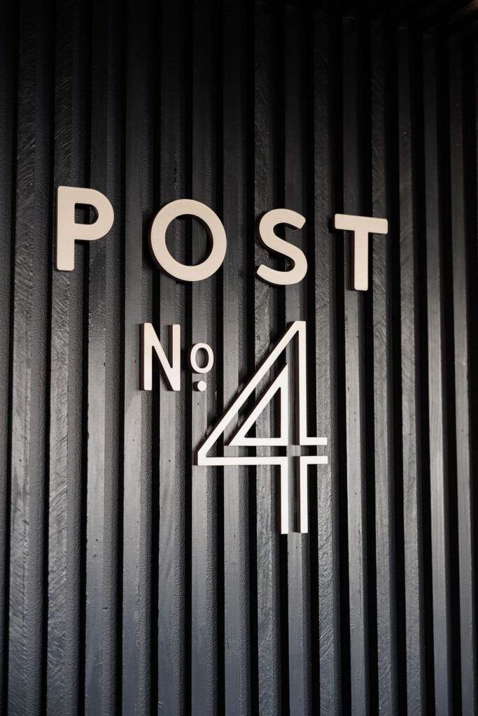 Sign for Post 4 North 4th Corridor in Columbus, Ohio