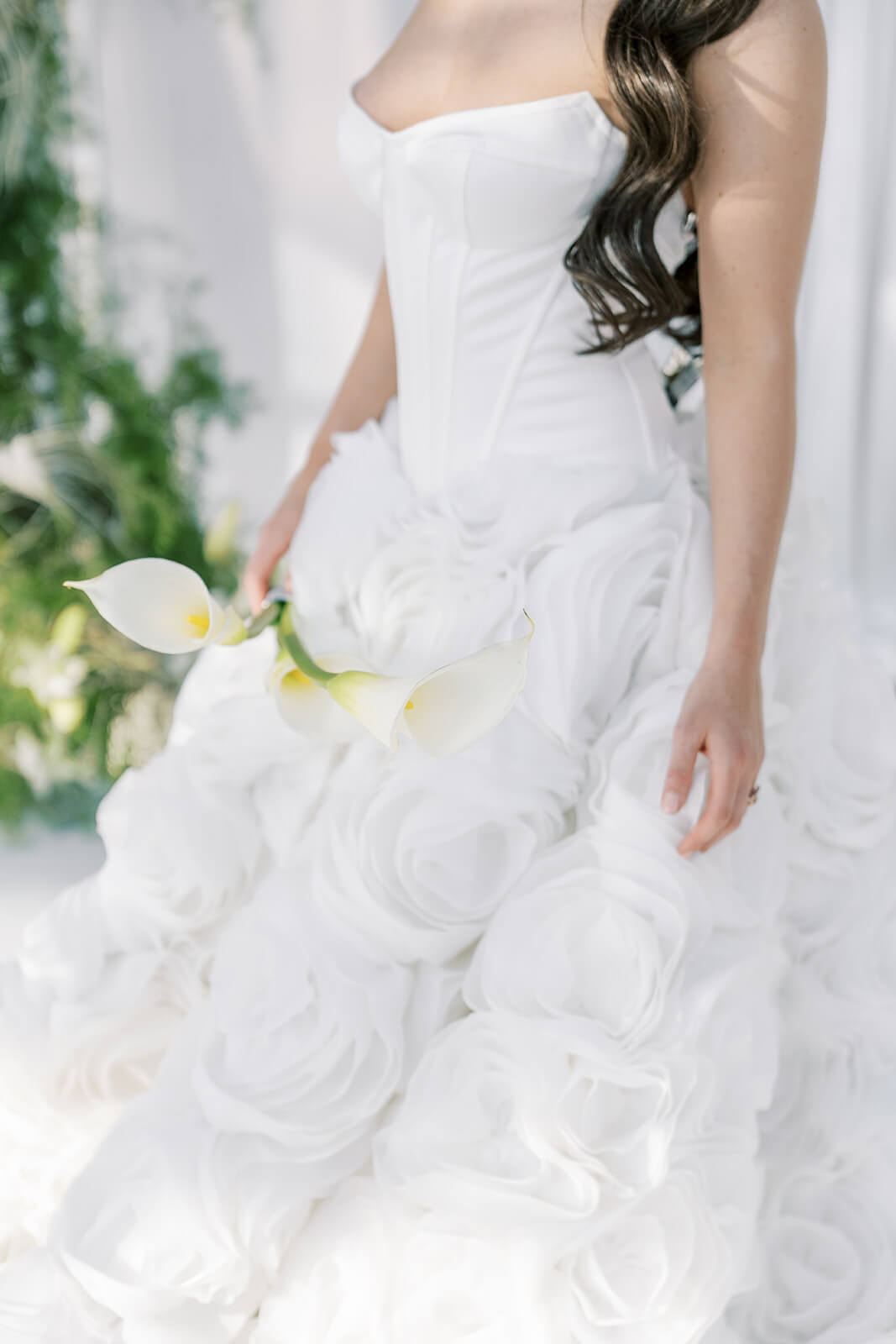 Ethereal floral bridal gown