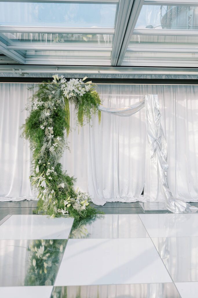 Ethereal wedding ceremony arch