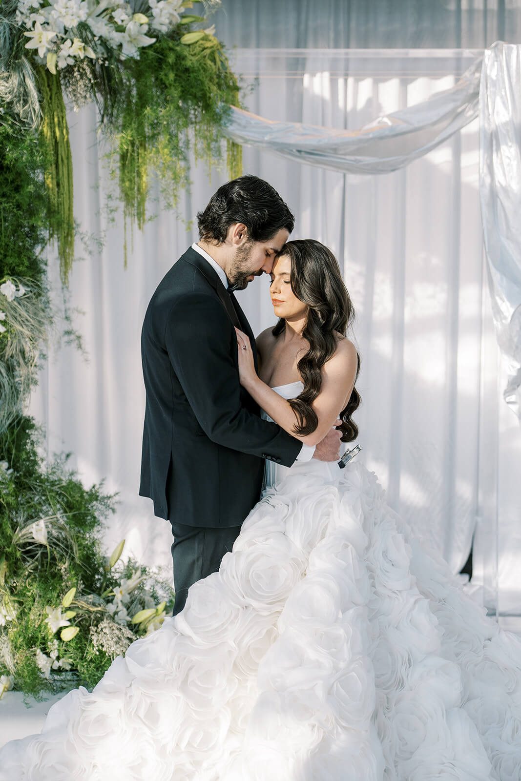 Bride and groom during wedding ceremony at Revery North 4th Corridor